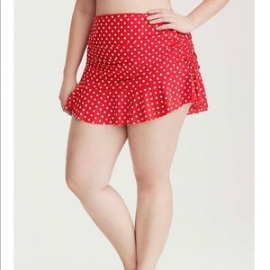 Torrid Size 4 Red Polka Dot Bikini Skirt